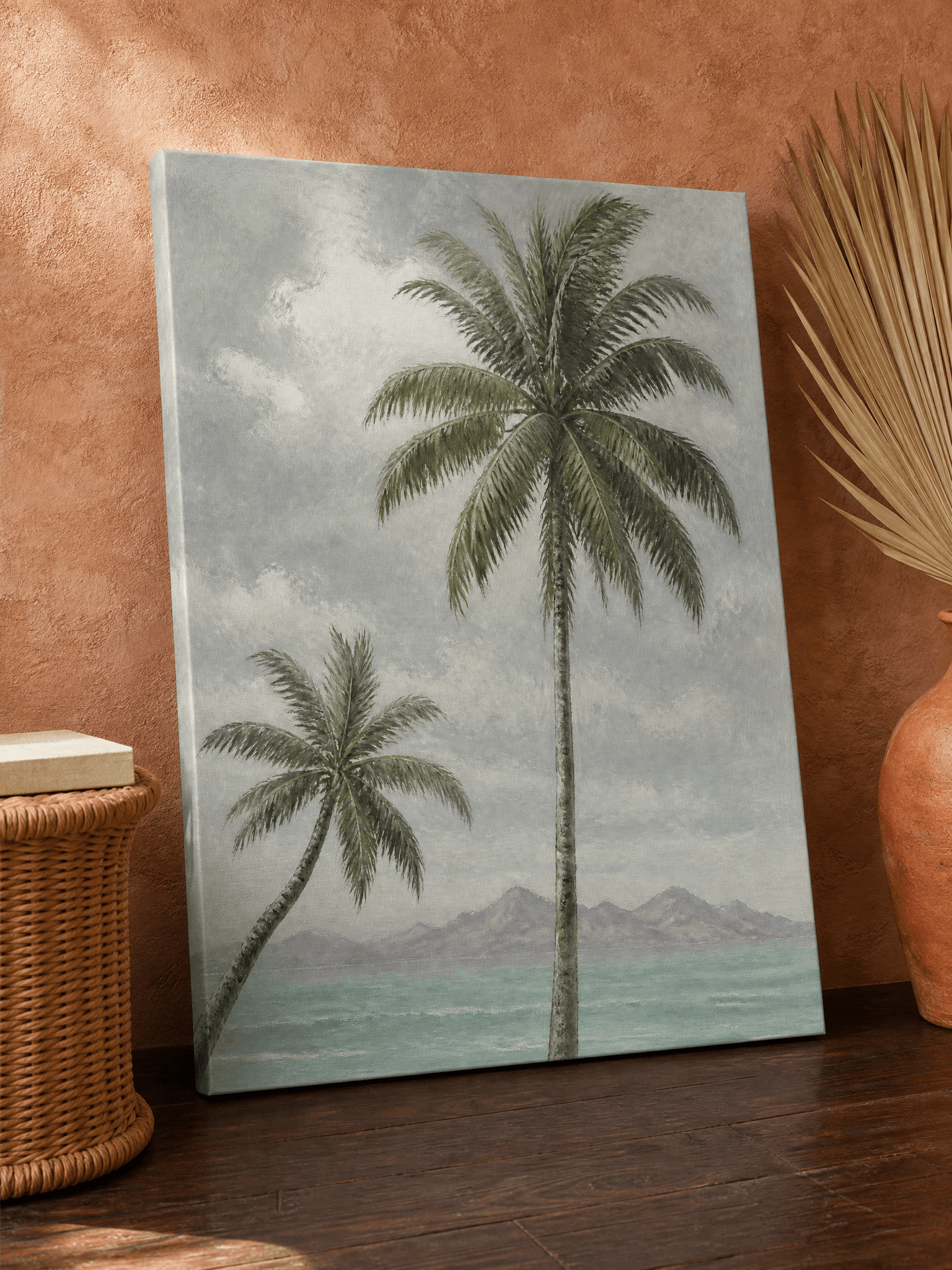 Curated wall art prints displayed in a beautifully styled living room